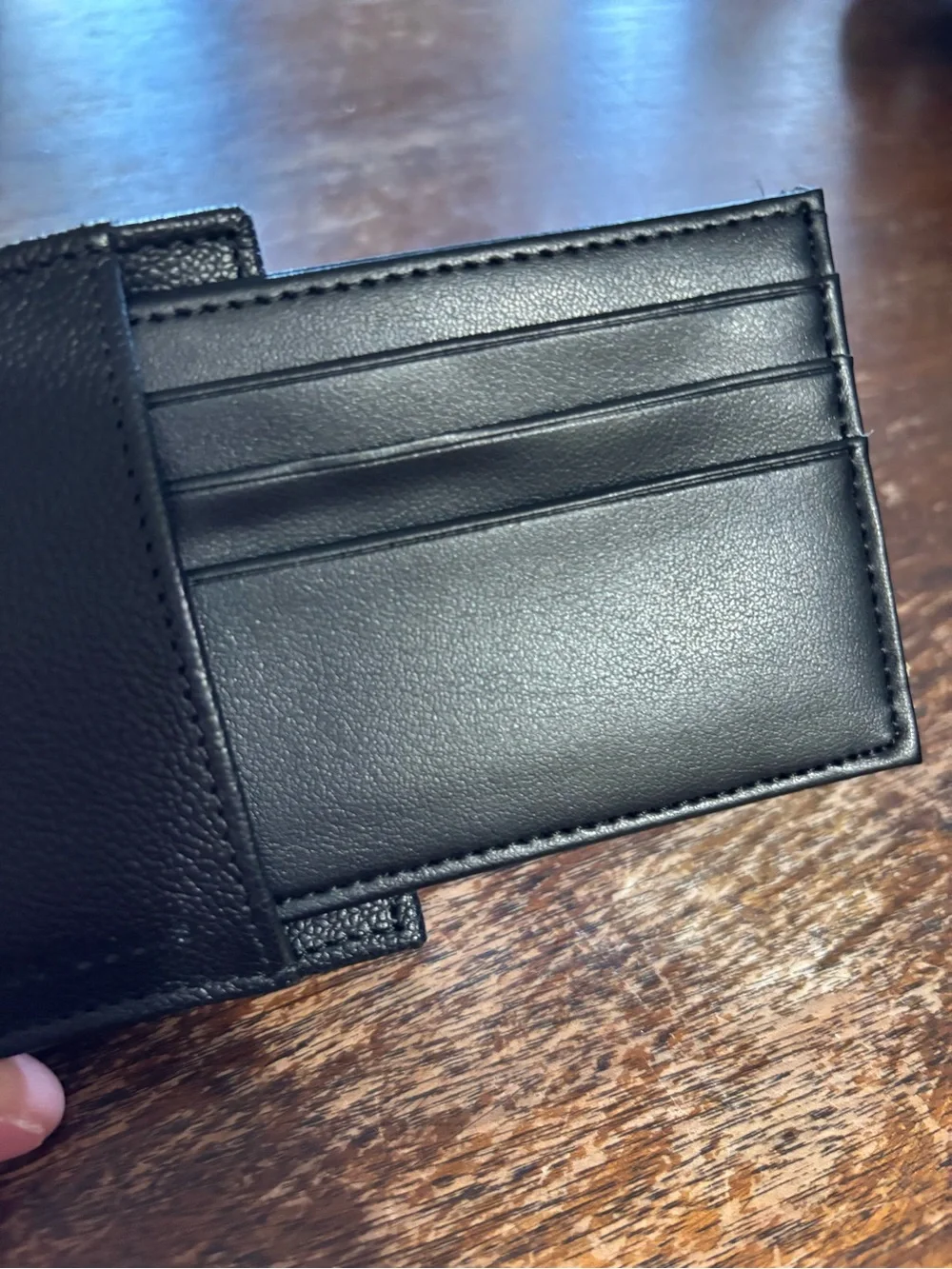 Perry Ellis Leather Black Card Wallet
